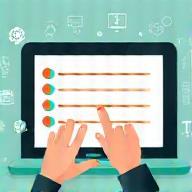 Illustration of someone filling out a digital form to request information